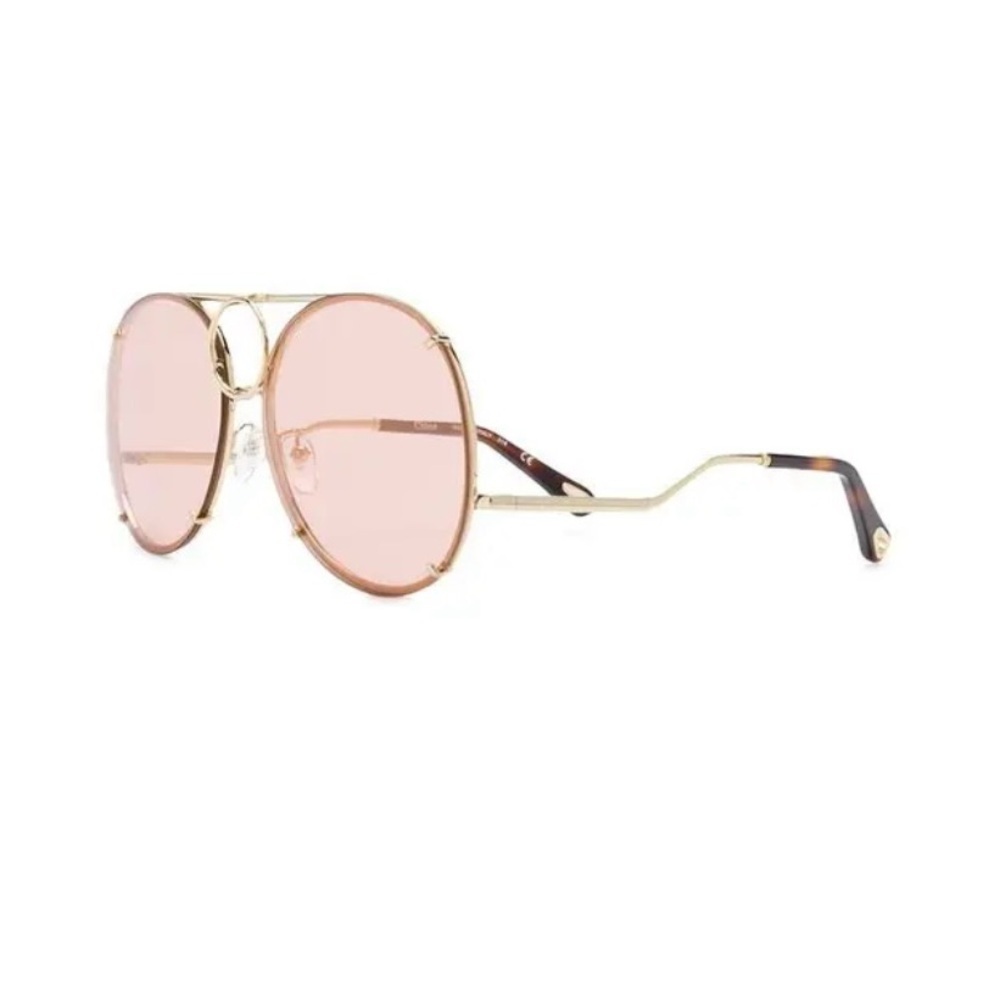 CHLOÉ VICKY INTERCHANGEABLE LENSES AVIATOR SUNGLASSES - Picture 2 of 15